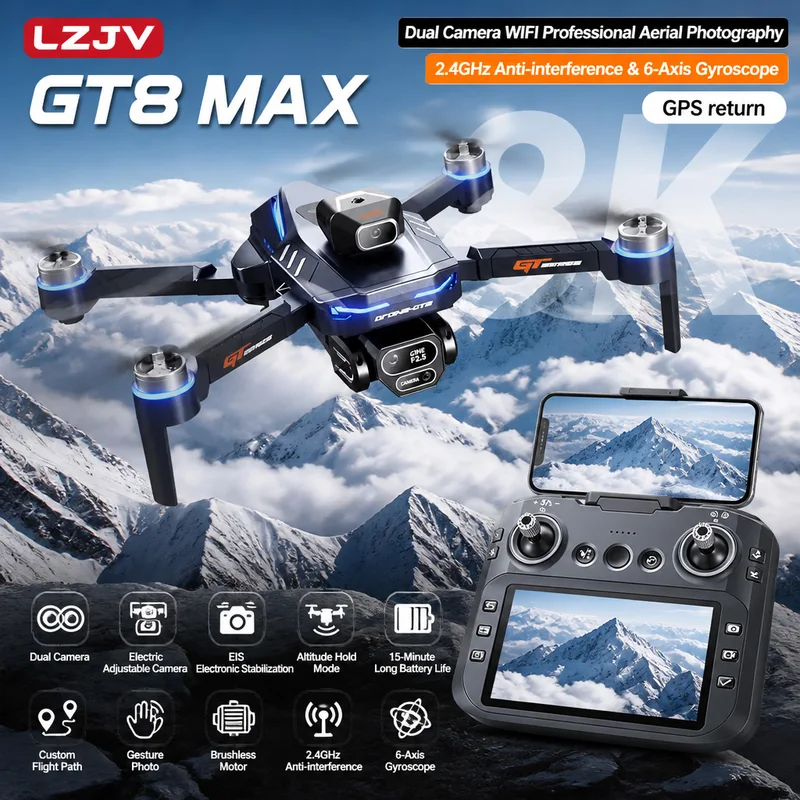 Drone Controller Screen - GT8 Max Foldable Drone 8K HD