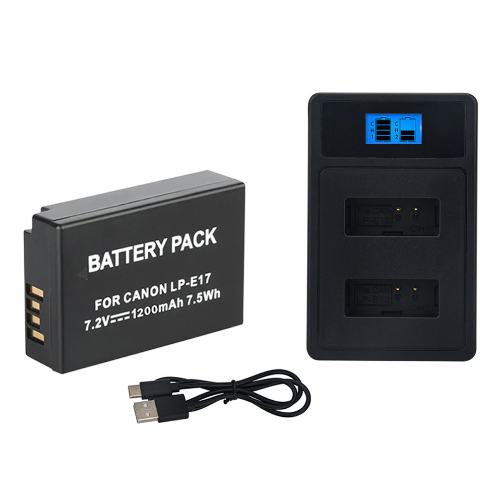 LED Dual Charger 1200mah LP-E1 - Canon Camera Eos R50 ulasan dan harga