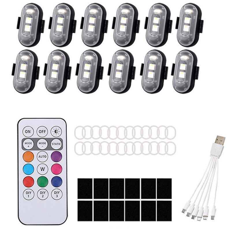 Remote-Controlled 12Pcs Wirele - Drone Strobe Light ulasan dan harga
