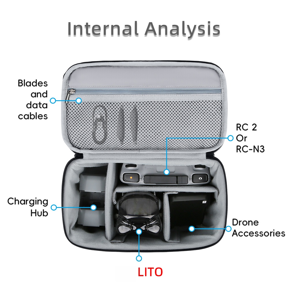 Carrying Case for DJI Lito X1  - Drone Carrying Case ulasan dan harga
