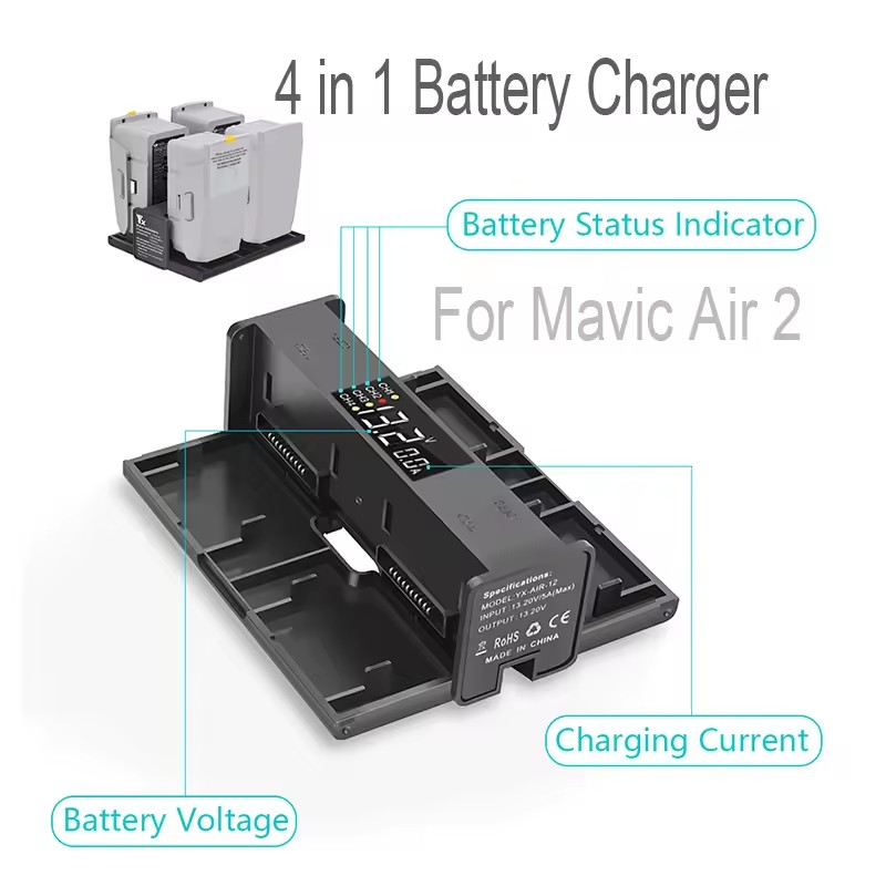 4 in 1 Portable Folding Chargi - Drone Charging Hub ulasan dan harga