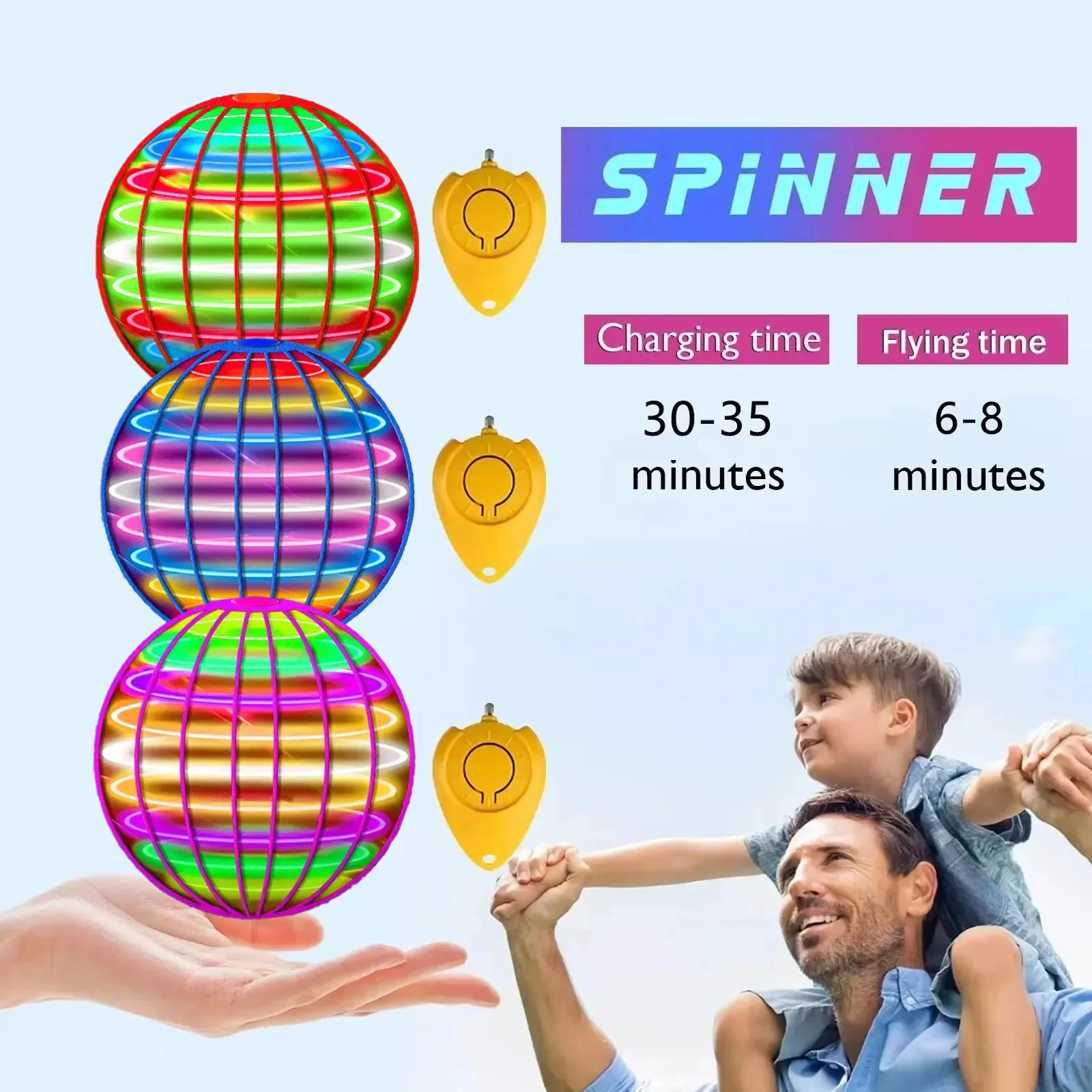 Flying Ball Boomerang Spinner  - Drone Strobe Light ulasan dan harga